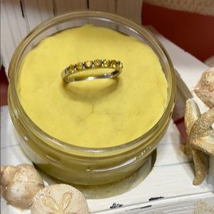 Yellow Sapphire 7 Stone Stackable Band Ring